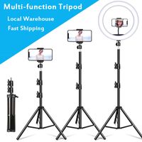 Wholesale 1 Screw Head Tripod Univeral Aluminum Selfie Tripod For Photography Ring Light Phone Stand Mount Digital Camera Tripods Stand