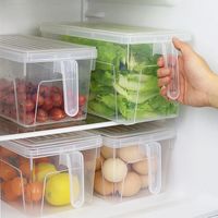 Wholesale Storage Boxes Bins BNBS Kitchen Plastic Container With Lid Refrigerator Box Transparent PP Contain Sealed Fridge Organizer