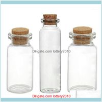 Wholesale Jars Housekeeping Organization Home Gardenglass Small Vase Tiny Bottles Vial Potion Glass Wooden Box Wishing Gift Jewelry Storage Boxes Or
