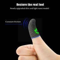 Wholesale Other Tablet PC Accessories Gaming Finger Sleeve Breathable Luminous Fingertips Half finger Games Carbon Mobile Anti sweat For PUBG Fiber Gl
