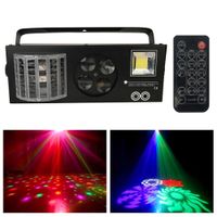 Wholesale 4 in1 Remote Laser Flash Strobe DMX512 LED Lighting Disco DJ Stage Light Four Functions Lighting Effect Beam Moving Head Party
