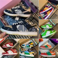 Wholesale 2022 designer men and women running shoes SB Low Pro QS single and double hook cashew flower ice cream sneakers brand leather topSenakers Luxury Trainers size