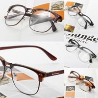 Wholesale Sunglasses Fashion Casual Unisex Women Men Hipster Vintage Retro Classic Half Frame Glasses Clear Lens Nerd Eyewear1