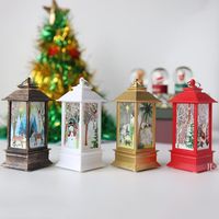Wholesale Outdoor Christmas Decoration LED Light Candle Lantern Tabletop Home Hanging Lanterns Decorations For Snowman Xmas Tree Reindeer Deer LLA9564