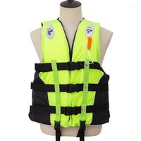 Wholesale Men s Jackets Adult Life Vest With Whistle M XXXL Sizes Jacket Swimming Boating Ski Drifting Water Sports Man Kids Polyeste