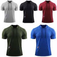 Wholesale Mens running LULU clothes short sleeved pocket T shirt men quick drying jacket training polos Tights top loose sports sweater fitness LU quality Pullover