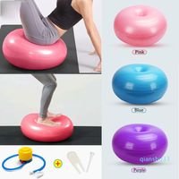 Wholesale Yoga Ball Dounts x cm With Pump Set Pilate Fitness Balance Balls Massage Home Workout Exercise