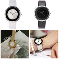 Wholesale Hotsale luxury women watch black leather strap stainless steel womens watches top brand dress designer quartz wristwatch casual good quality girl gift silver clock