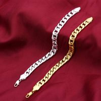 Wholesale Hip Hop Figaro Men s Bracelet Fashion Cuban Oblate Chain On Hand Brief Metal Accsori Hard Bracelets Boyfrieng Gifts Jewelry