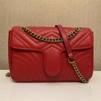 Wholesale Luxury Designer Bag New Style Marmont Shoulder Bags Women Gold Chain Cross BodyBag PU Leather Handbags Purse Female