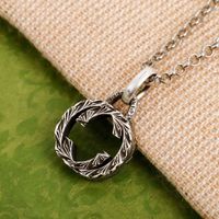 Wholesale S925 silver pendant necklace with hollow round shape design for women and man party match jewelry gift have stamp box PS4714
