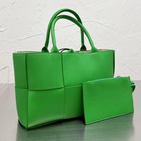 Wholesale Woven Tote Bag Women Handbag Purse Braid Large Capacity Shopping Bags Inner Detchable Zipper Pocket Smooth Leather Fashion Letter Totes Handbags