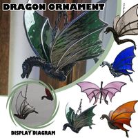 Wholesale Garden Decorations Dragon Hanging Stained Suncatcher Colored Glass Window Hangings Craft Decor Home Indoor