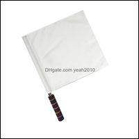 Wholesale Festive Party Supplies Home Gardencommand Athletic Handheld Flags Stainless Steel Referee Track Field Signal Flag Banner Dda6327 Drop Deli