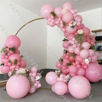 Wholesale Party Decoration Rose Red Arch Garland Balloon Kit Romantic Pink Wedding Balloons Set Birthday Baby Shower Backdrop Supplies