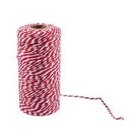 Wholesale Gift Wrap m roll mm Cotton Twine Stripe Line For Wedding Party Favour Craft Package Supplies red white