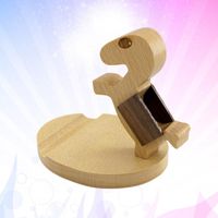 Wholesale Cell Phone Mounts Holders Horse Shaped Bracket Simple And Modern Style Wooden Mobile Holder