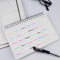 Wholesale Notepads Notebooks Agenda Daily Spiral Organizer A5 Note Books Monthly Transparent Schedule Planner Ring Mini Binder