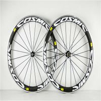 Wholesale White Cosmic SLR Alloy Carbon Wheels Twill mm c Aluminium Carbon Fiber Road Bike Racing Wheelset Clincher glossy finish