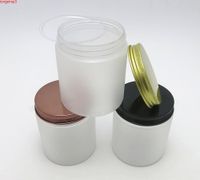 Wholesale 24pcs g Refillable Empy bulk frost PET plastic cream cosmetic jars cc Aluminum lids with sealhigh qualtiy