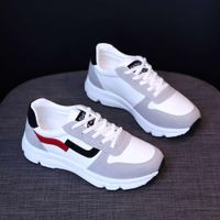 Wholesale Casual shoes MX net and Xiaobai spring autumn women s red fashion super casuals sports shoe with thick soles for students JW1K