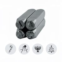 Wholesale Craft Tools Christmas Gift Symbol Metal Punch Stamps Stamping Kit DIY Leather Stamps Jewelry Stamping mm
