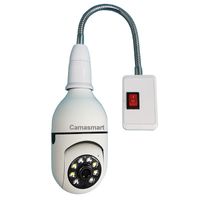 Wholesale Cameras P Video Surveillance Camera Bulb Lamp Wifi Pan Tilt X Zoom Night Vision CCTV Security Kamera With Light Holder
