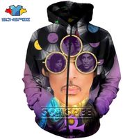 Wholesale 3D Print Anime band Sweatshirt jacket Long sleeve funny guitar Harajuku zipper shirt rock fashion hoodies hip hop Prince hoodie