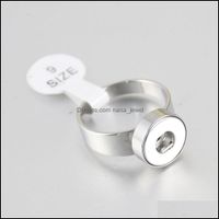 Wholesale Band Rings Mix Ginger Stainless Steel Ring Interchangeable Mm Mm Chunk Diy Jewelry For Women Fit Snap Button Charm Size Drop Delivery