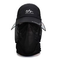 Wholesale Sun Protection Hat Mens Face Cover Hat Sun Protection Mosquito Protection Neck Outdoor Fishing Cap Folding Cycling Hat Mask Alpin