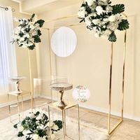 Wholesale Party Decoration Outdoor Artificial Flower Door Shelf Wedding Arch Metal Frame Row Rack Table Plinth Stand Birthday Balloon Backdrop Decor