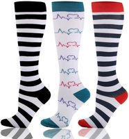 Wholesale Men s Socks Compression Stocking Nurses Knee High Running Pressure Sports Circulation Athletic Varicose Veins Women Travel