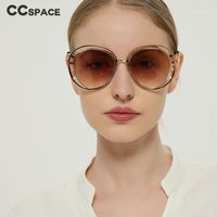 Wholesale Sunglasses Round Big Frame Metal Fashion Designer Men And Women Shading Uv400 Retro Glasses
