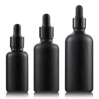 Wholesale Storage Bottles Jars In Stock Matte Black ml ml ml Essential Oil Dropper Glass With Pipette For Cosmetic E Liquid Packaging