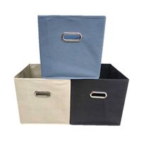 Wholesale Office supplies no cover creative storage box vertical cabinet wardrobe storage box solid color car storage box toy sundry basket