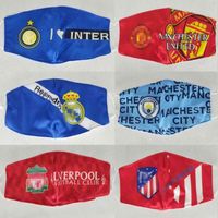 Wholesale Style Football Printed Washable Madrid Soccer Mask Family Protection Products Paris Masks a Time of Celebration Removable Omlj