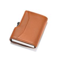 Wholesale Bycobecy Anti Rfid Credit Card Holder Case Men Slide Leather Id Card Holder Bank Aluminium Metal Wallet Creditcard Bag P jlldzv