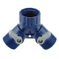 Wholesale Watering Equipments Plastic Water Tap Splitter Y type Faucet Adapter Shunt Switch Two way Control Valve For Connector