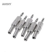 Wholesale ootdty pole metal connector jack adapter with soldering wire terminals mm stereo plug