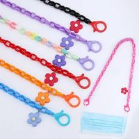 Wholesale Hooks Rails cm Long Mask Lanyard Flower Face Eyeglass Acrylic Chain Double Clip Necklace Holder Strap For Kids Women Adult