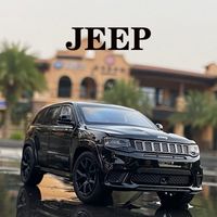 Wholesale 2021 New Alloy Car JEEP SRT Grand Cherokee Classic Car Steering Shock Absorber Sound And Light Toy Car Boy Gifts model