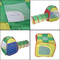 Wholesale Toy Tents Sports Outdoor Toys Gifts3 In Baby Cubby Tube Teepee Pop Up Play Tent Children Tunnel Kids Adventure House Drop Delivery