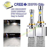 Wholesale Cree XHP70 Car LED Headlight W LM k H4 H7 H8 H9 H11 Auto headlamp Canbus EMC Kit Bulbs fog lighting lamps