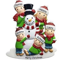 Wholesale DIY Name Wishes Christmas Decorations Soft PVC Xmas Snowman Pendant Free Delivery CT10