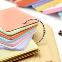 Wholesale cute kawaii candy color empty blank kraft paper pads word study card portable memo pad loose leaf notes diy notepad