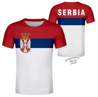 Wholesale Men s T Shirts SERBIA Republic Tshirt Diy Free Custom Made Name Number Srbija SRB T shirt Srpski Nation Flag Serbien College Print Logo Clot