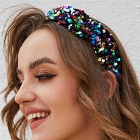 Wholesale Fashion Trend Headbands Ultra Shiny Film Net Celebrity Headband Versatile Personality Colorful Hair Accessories With Friend