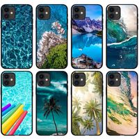 Wholesale Sea World Phone Cases Creative Scenery Blue Case Water Wave Designer Cover for iPhone Apple PLUS XR X MAX PRO