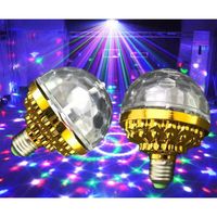 Wholesale Effects Litake LEDs Colors Lighting Mini Stage Disco DJ Light E27 Christmas Year Party Auto Rotating RGB Bulb Lamp Magic Ball