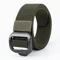 Wholesale Tactical Belt Double sided Colors Heavy Duty Webbing Men s Belt Adjustable Military Style Nylon Belts with Metal Buckle
